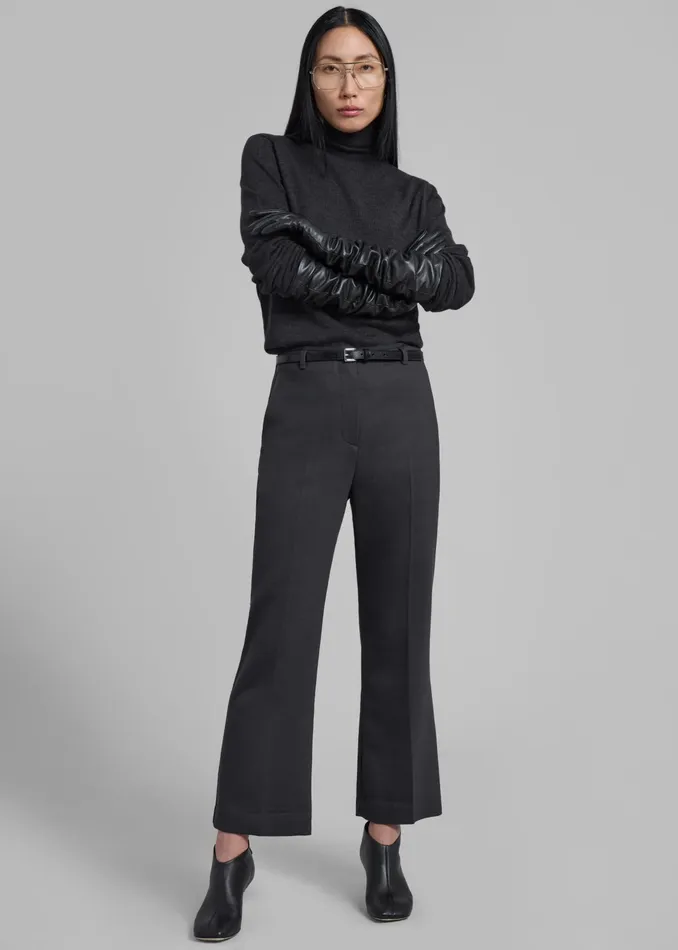 The Frankie Shop Bottoms 31 Phillip Lim Slim Kick Flare Trousers 8211 Ink 8211 Women