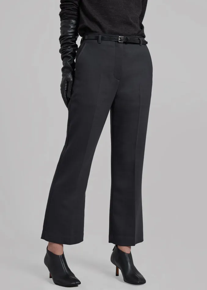 The Frankie Shop Bottoms 31 Phillip Lim Slim Kick Flare Trousers 8211 Ink 8211 Women