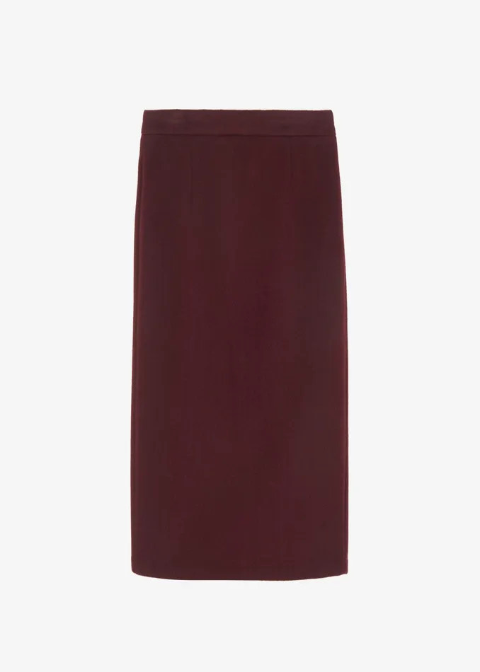 The Frankie Shop Bottoms Arley Midi Skirt 8211 Burgundy 8211 Women