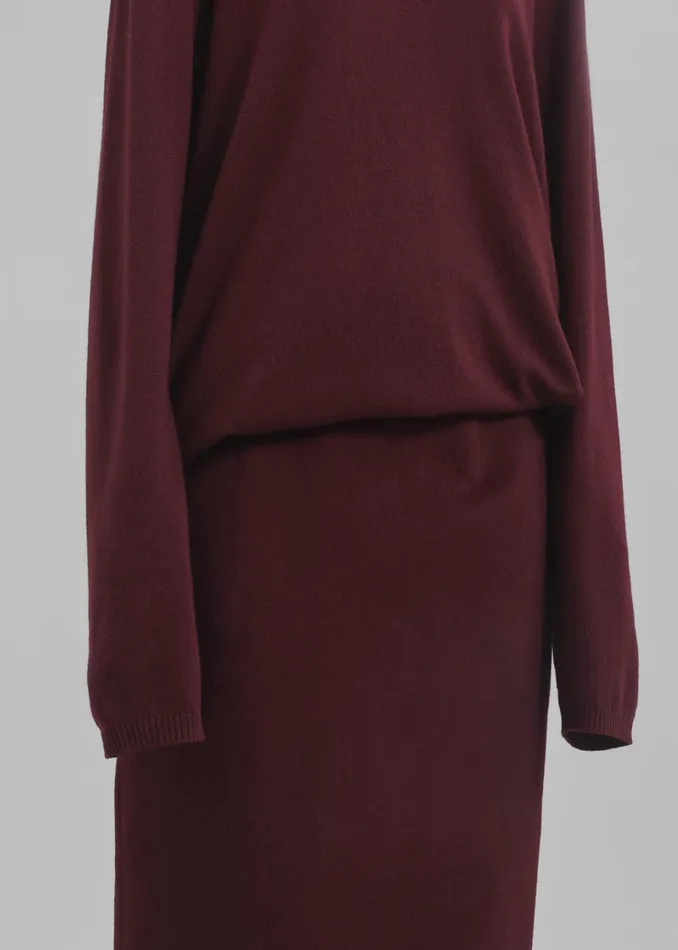 The Frankie Shop Bottoms Arley Midi Skirt 8211 Burgundy 8211 Women