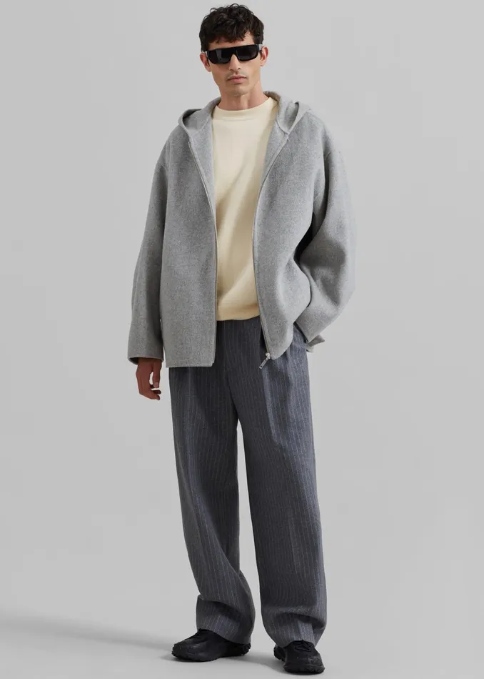 The Frankie Shop Bottoms Beo Suit Pants 8211 GreyWhite Pinstripe 8211 Men