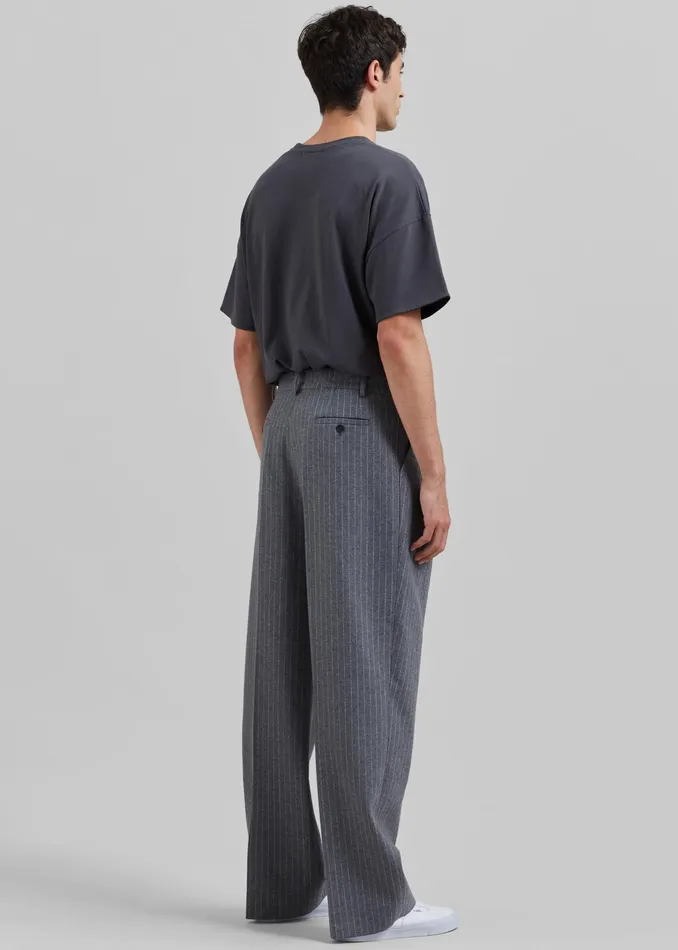 The Frankie Shop Bottoms Beo Suit Pants 8211 GreyWhite Pinstripe 8211 Men