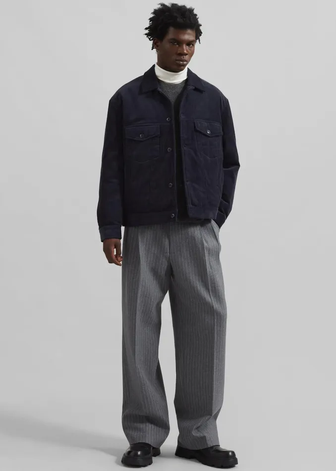 The Frankie Shop Bottoms Beo Suit Pants 8211 GreyWhite Pinstripe 8211 Men
