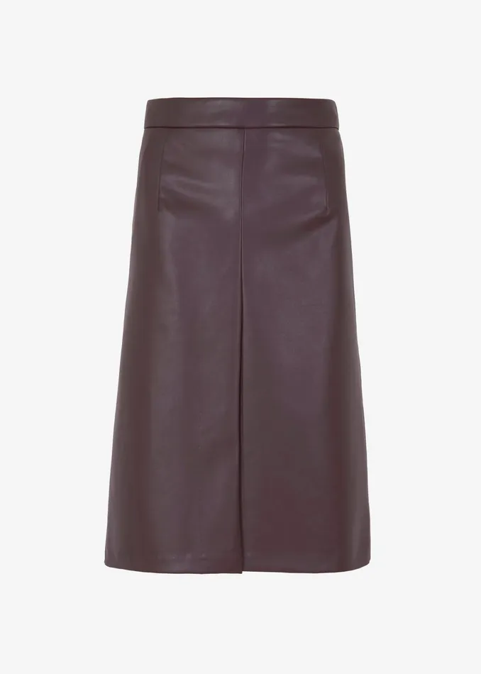 The Frankie Shop Bottoms Brooklyn Faux Leather Midi Skirt 8211 Burgundy 8211 Women