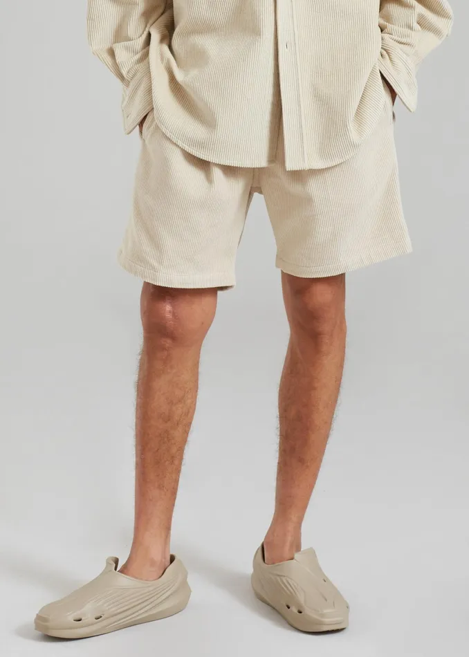 The Frankie Shop Bottoms Camden Corduroy Shorts 8211 Cream 8211 Men