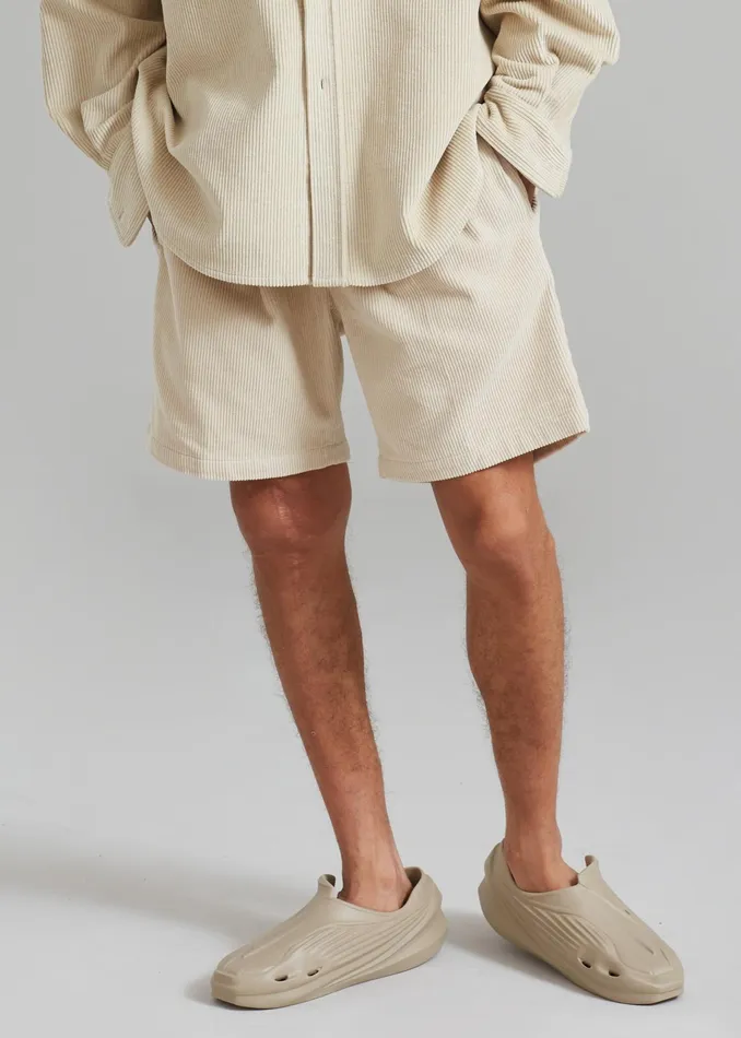 The Frankie Shop Bottoms Camden Corduroy Shorts 8211 Cream 8211 Men