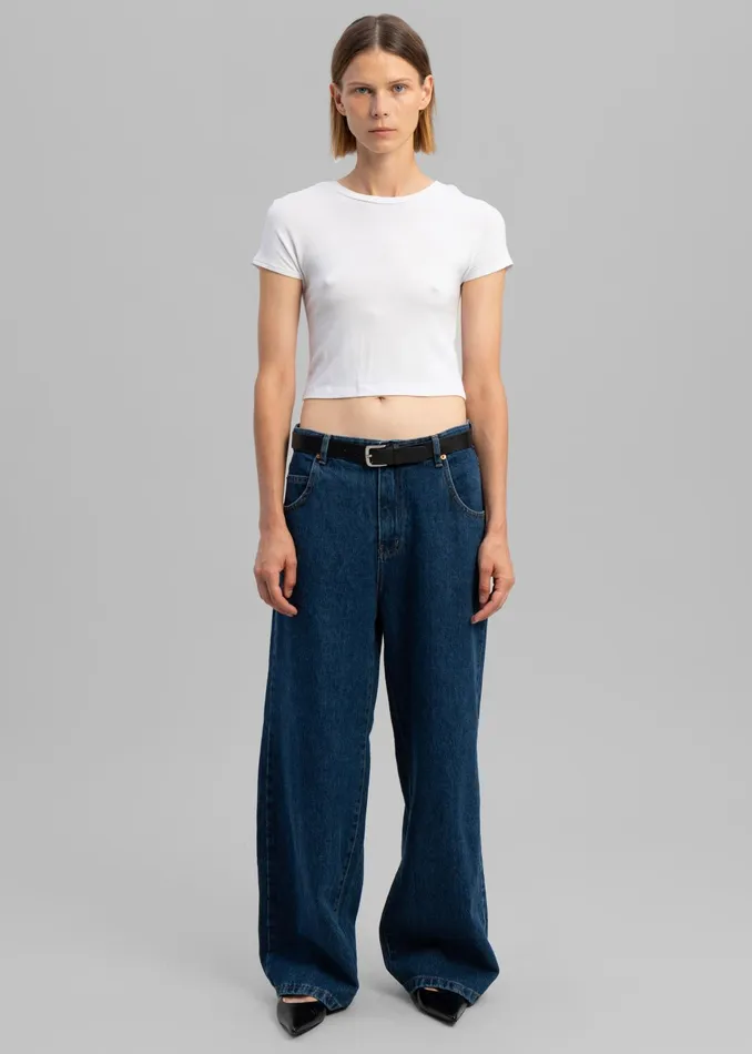 The Frankie Shop Bottoms Clemmie Jeans 8211 Dark Indigo 8211 Women