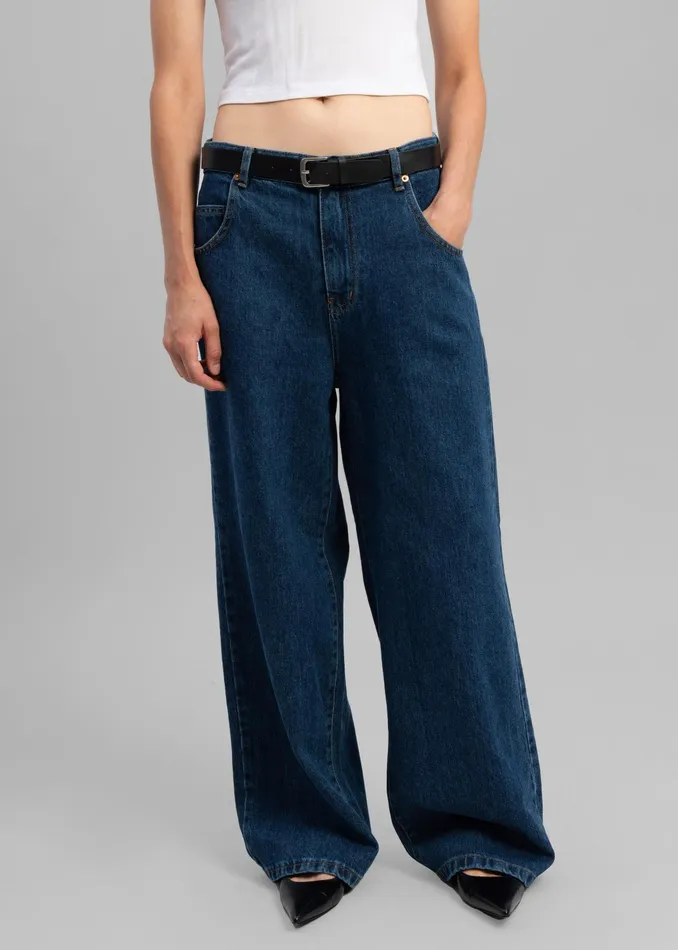 The Frankie Shop Bottoms Clemmie Jeans 8211 Dark Indigo 8211 Women