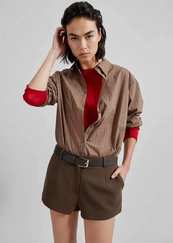 The Frankie Shop Bottoms Ilona Hot Pants 8211 Brown 8211 Women