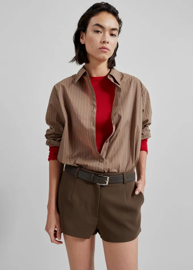 The Frankie Shop Bottoms Ilona Hot Pants 8211 Brown 8211 Women