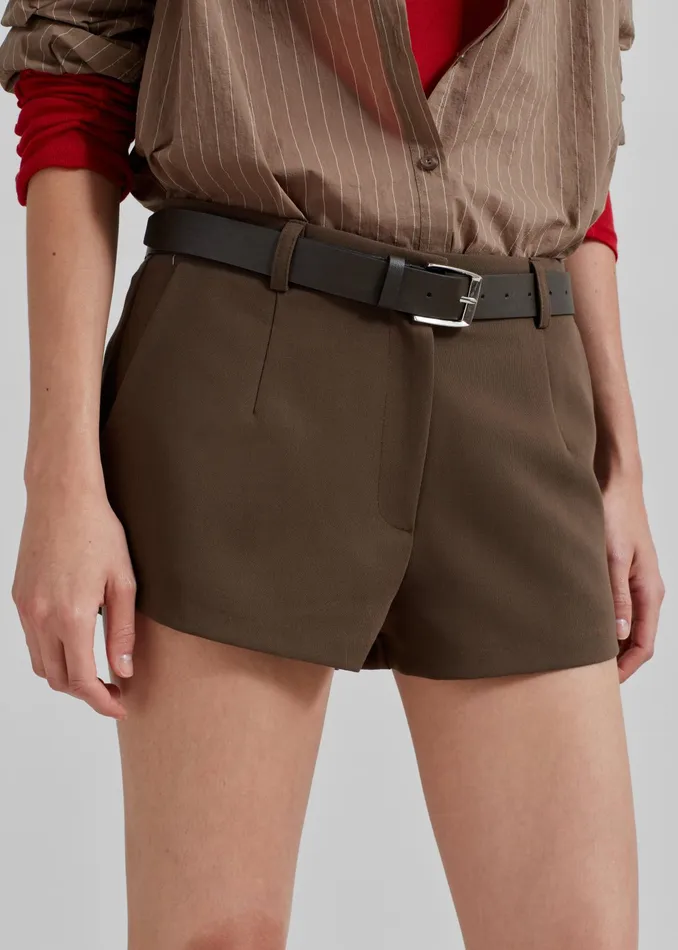 The Frankie Shop Bottoms Ilona Hot Pants 8211 Brown 8211 Women