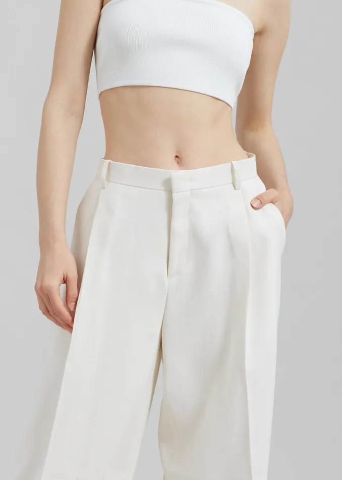 The Frankie Shop Bottoms Indio Pants 8211 Off White 8211 Women