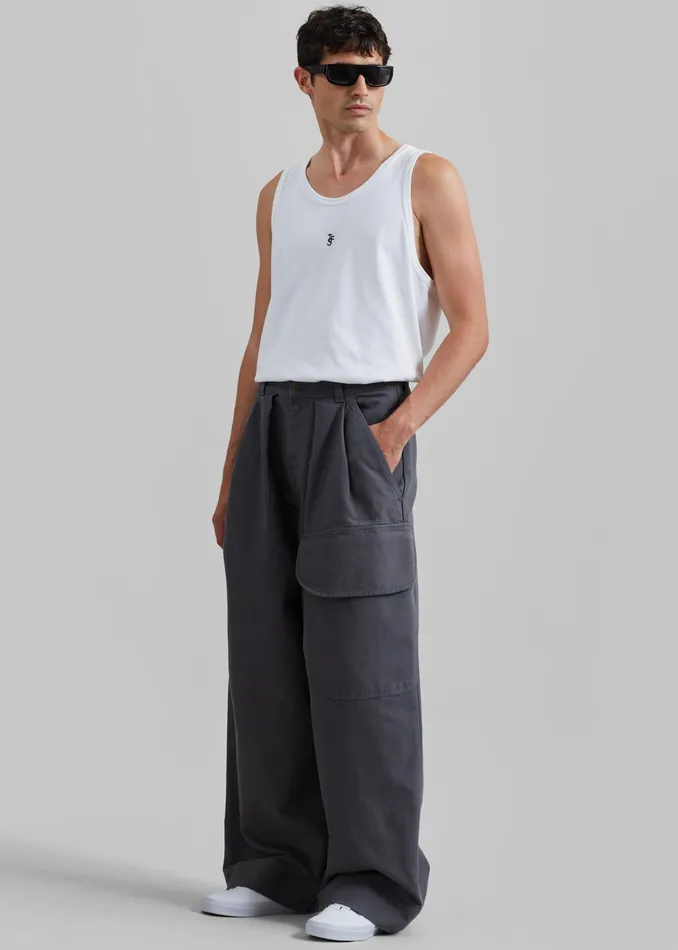 The Frankie Shop Bottoms Jw Anderson Relaxed Cargo Trousers 8211 Grey 8211 Men