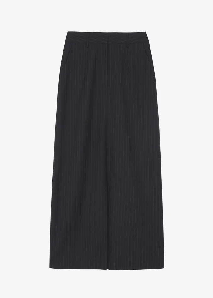 The Frankie Shop Bottoms Kerry Maxi Skirt 8211 Black Pinstripe 8211 Women