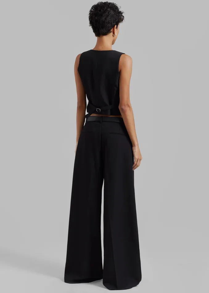 The Frankie Shop Bottoms Lillian Wide Trousers 8211 Black 8211 Women