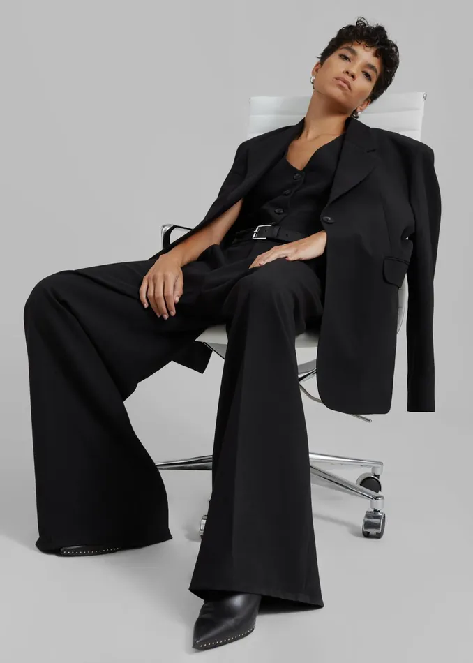 The Frankie Shop Bottoms Lillian Wide Trousers 8211 Black 8211 Women
