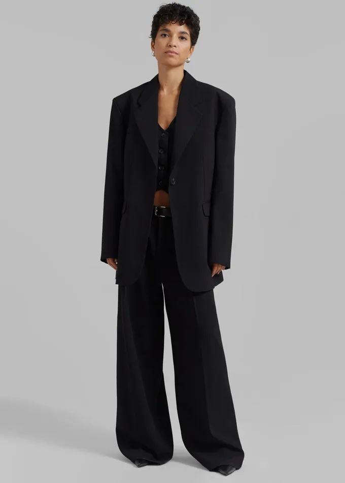 The Frankie Shop Bottoms Lillian Wide Trousers 8211 Black 8211 Women