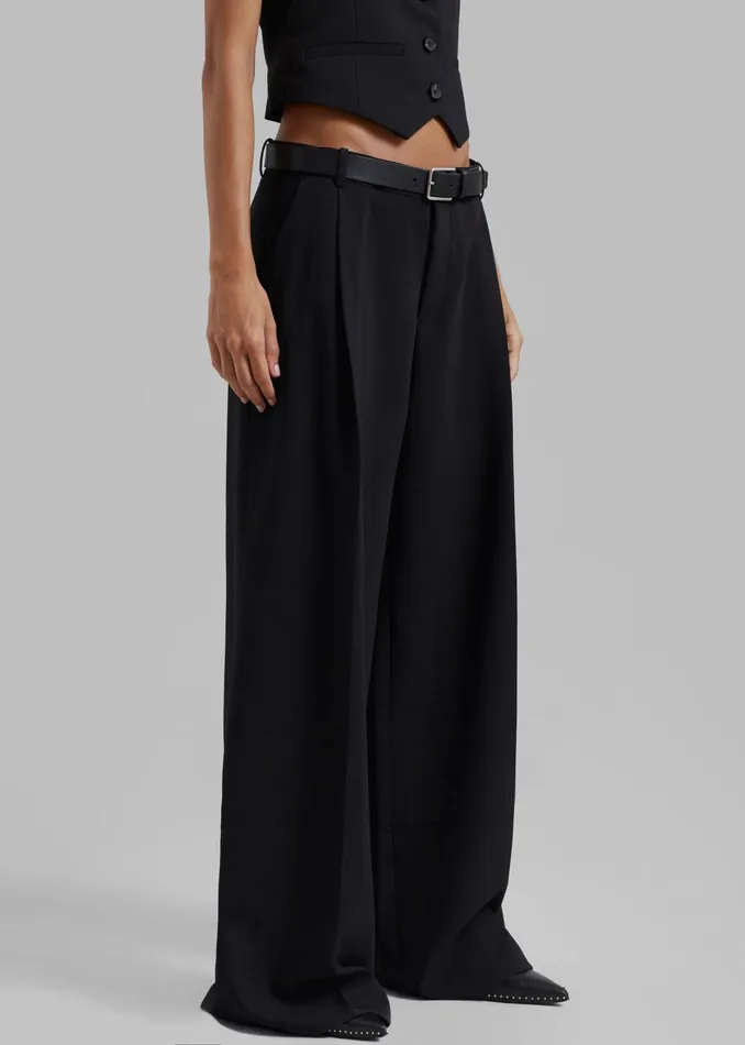 The Frankie Shop Bottoms Lillian Wide Trousers 8211 Black 8211 Women