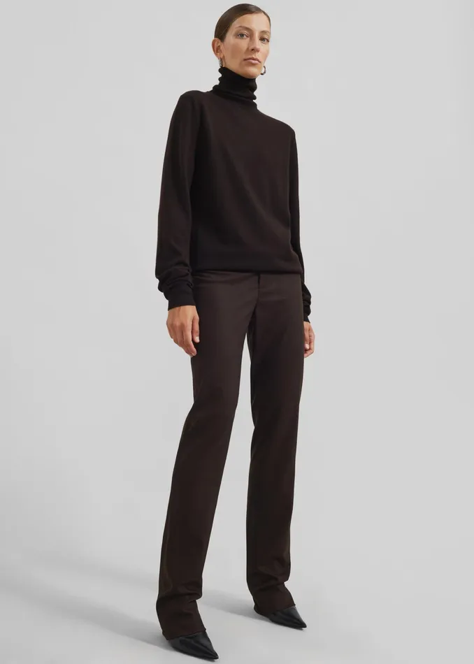 The Frankie Shop Bottoms Morrison Long Trousers 8211 Brown 8211 Women