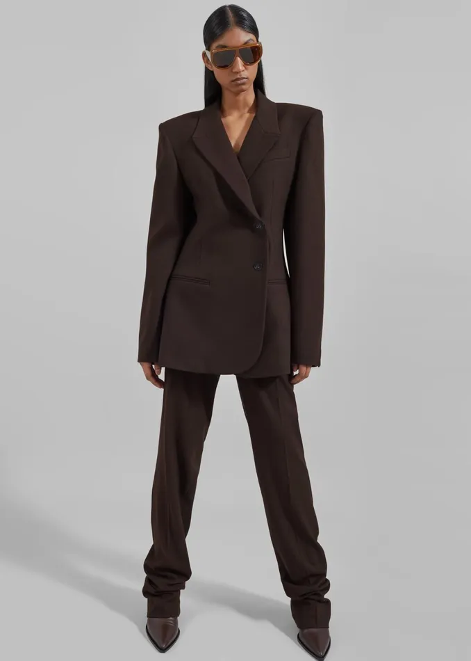 The Frankie Shop Bottoms Morrison Long Trousers 8211 Brown 8211 Women