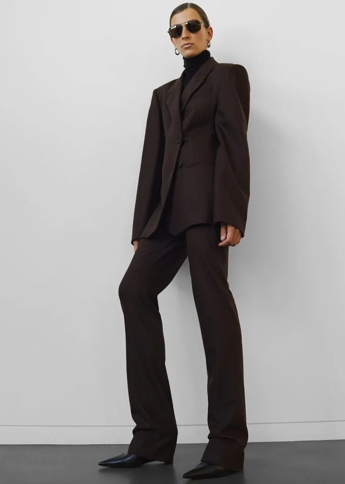 The Frankie Shop Bottoms Morrison Long Trousers 8211 Brown 8211 Women