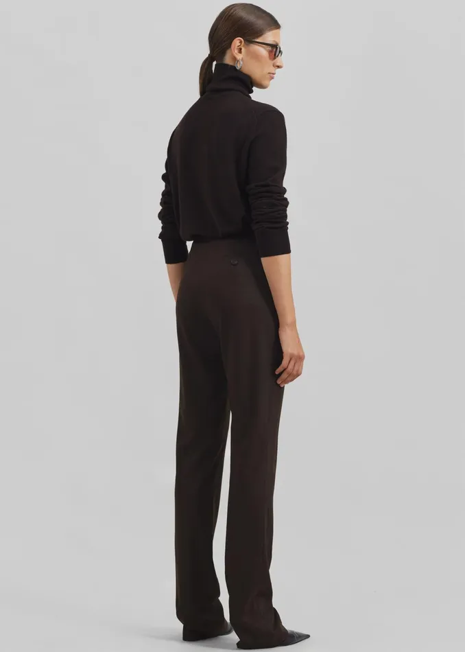 The Frankie Shop Bottoms Morrison Long Trousers 8211 Brown 8211 Women