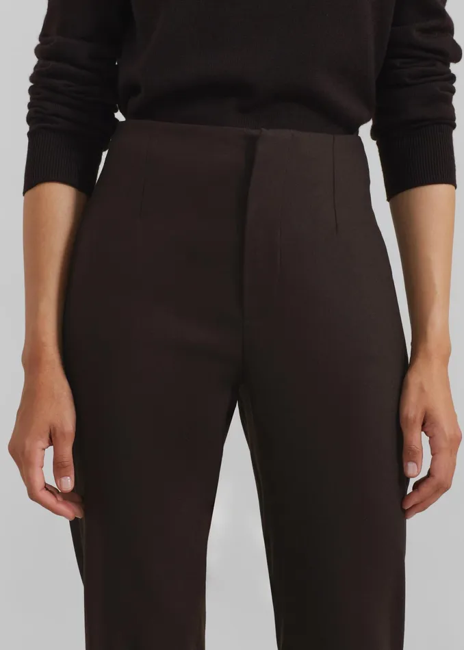 The Frankie Shop Bottoms Morrison Long Trousers 8211 Brown 8211 Women