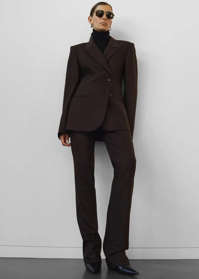 The Frankie Shop Bottoms Morrison Long Trousers 8211 Brown 8211 Women
