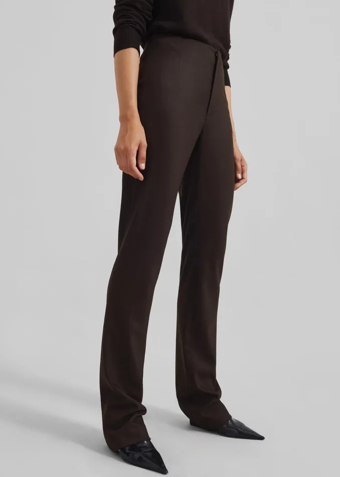 The Frankie Shop Bottoms Morrison Long Trousers 8211 Brown 8211 Women