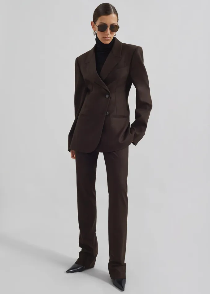 The Frankie Shop Bottoms Morrison Long Trousers 8211 Brown 8211 Women