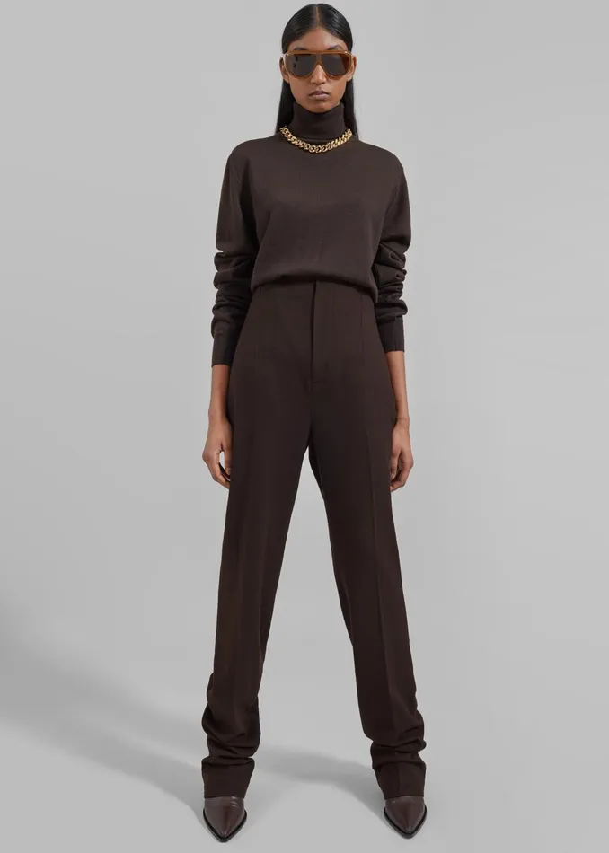 The Frankie Shop Bottoms Morrison Long Trousers 8211 Brown 8211 Women