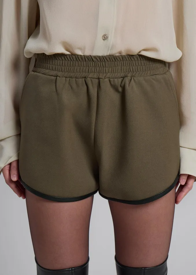 The Frankie Shop Bottoms Neri Mini Shorts 8211 Khaki 8211 Women