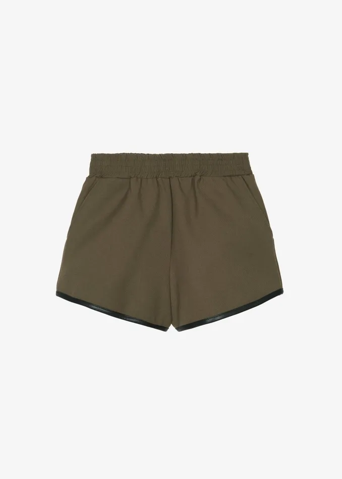 The Frankie Shop Bottoms Neri Mini Shorts 8211 Khaki 8211 Women