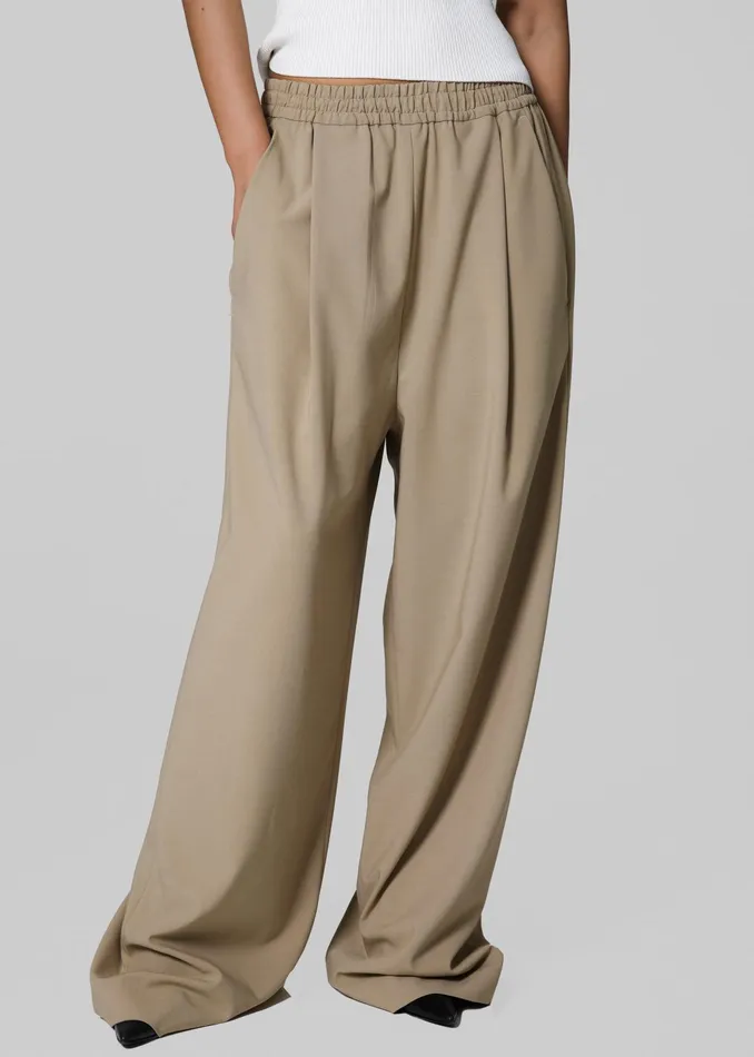 The Frankie Shop Bottoms Neva Wide Trousers 8211 Beige 8211 Women