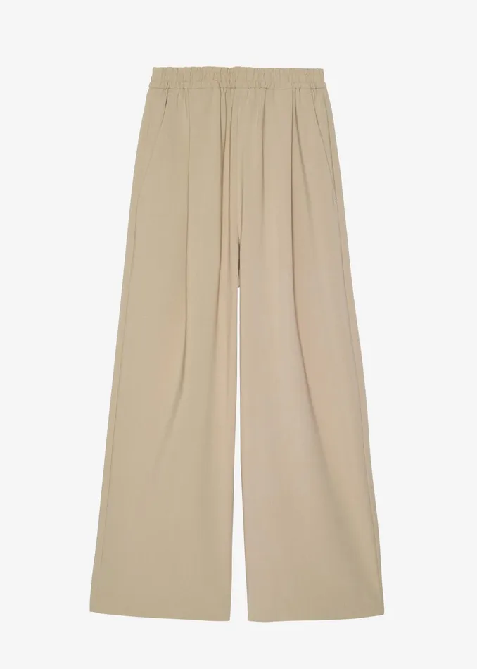 The Frankie Shop Bottoms Neva Wide Trousers 8211 Beige 8211 Women