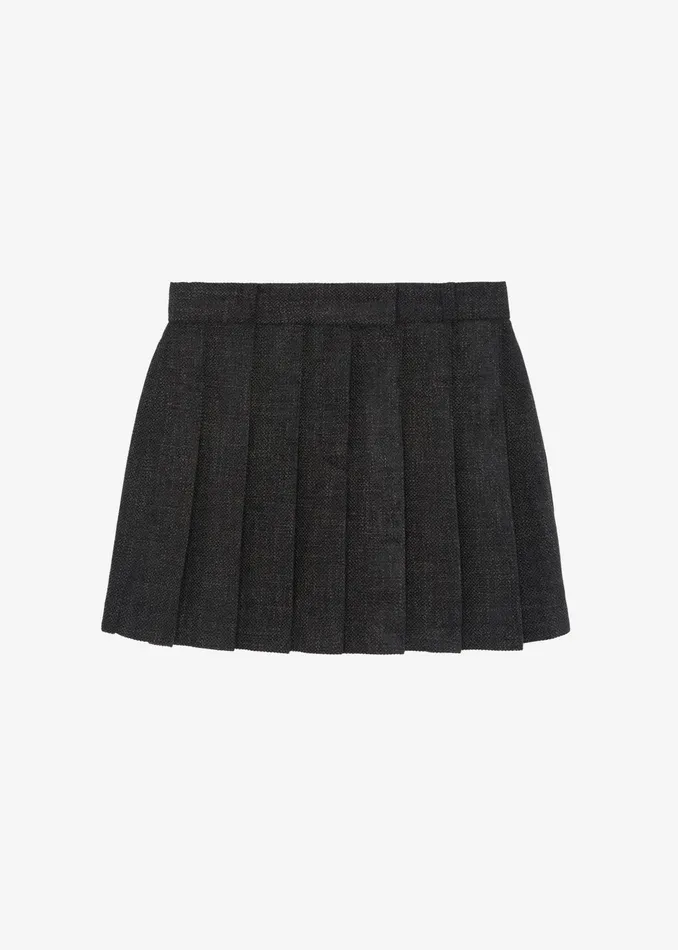 The Frankie Shop Bottoms Niamh Mini Pleated Skirt 8211 Charcoal 8211 Women