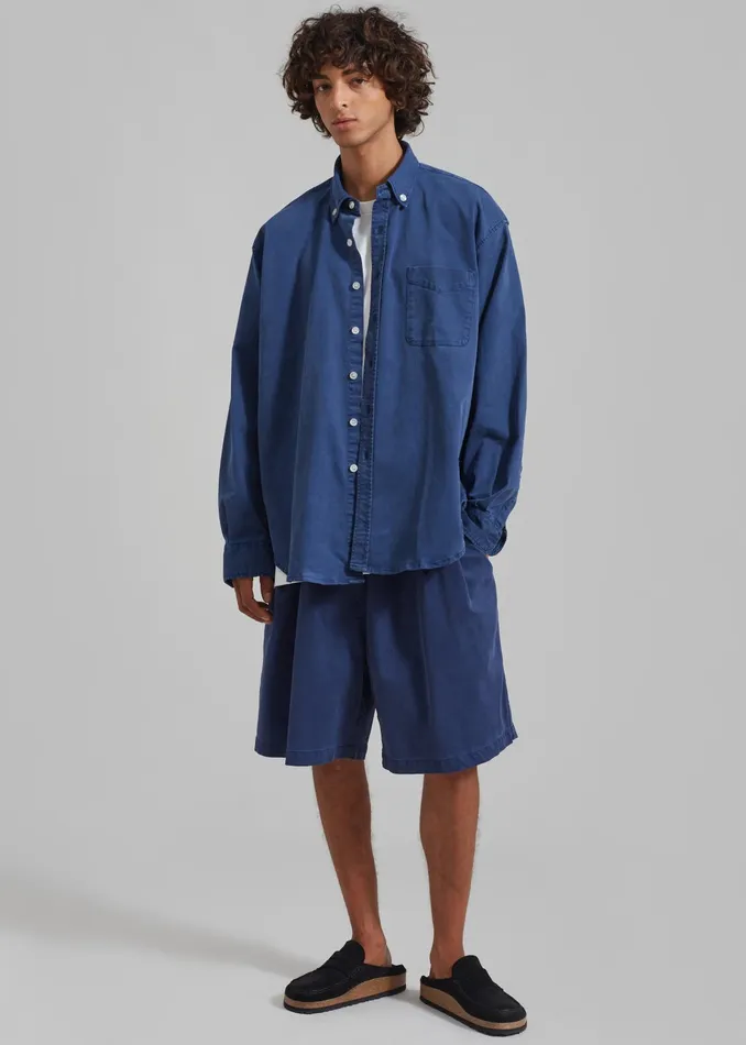 The Frankie Shop Bottoms Pierce Shorts 8211 Blue 8211 Men