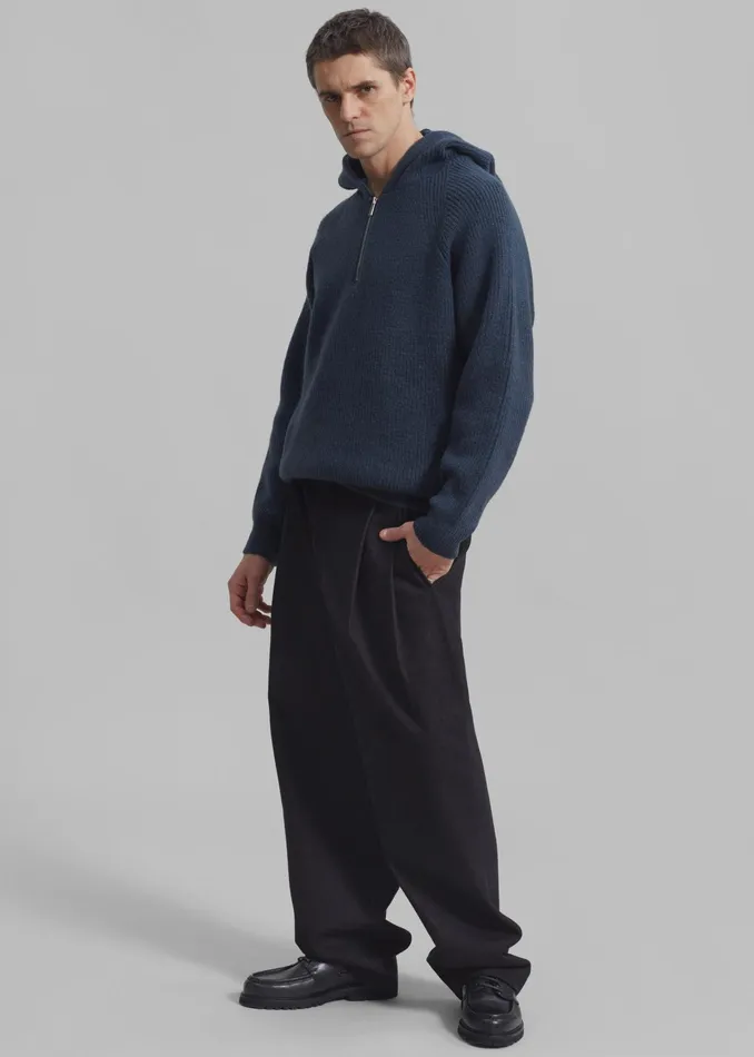 The Frankie Shop Bottoms Stephen Pleated Denim Trousers 8211 Black 8211 Men