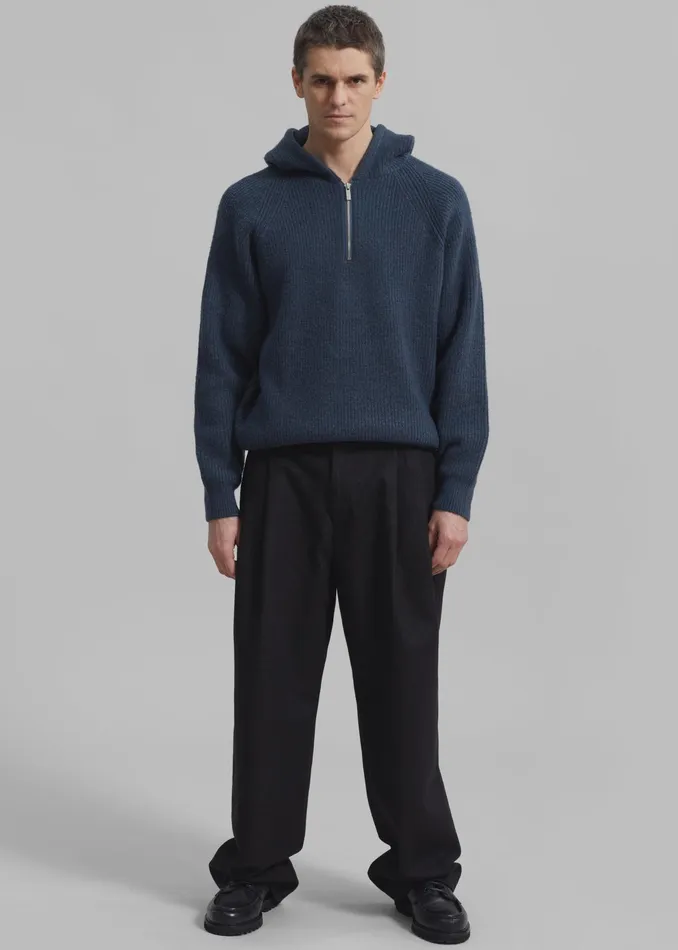 The Frankie Shop Bottoms Stephen Pleated Denim Trousers 8211 Black 8211 Men