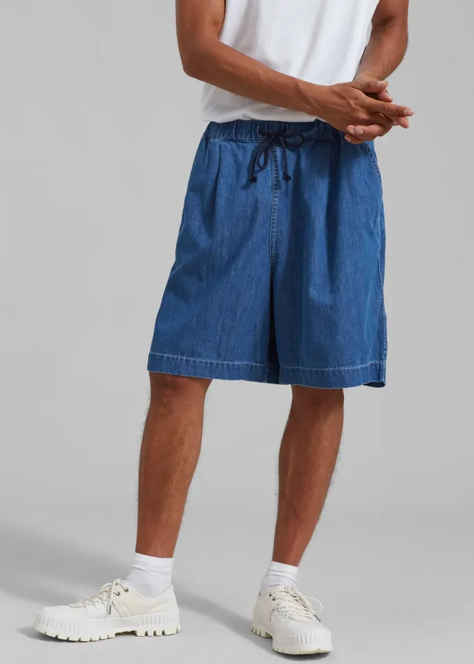 The Frankie Shop Bottoms Tanner Denim Shorts 8211 Medium Wash 8211 Men