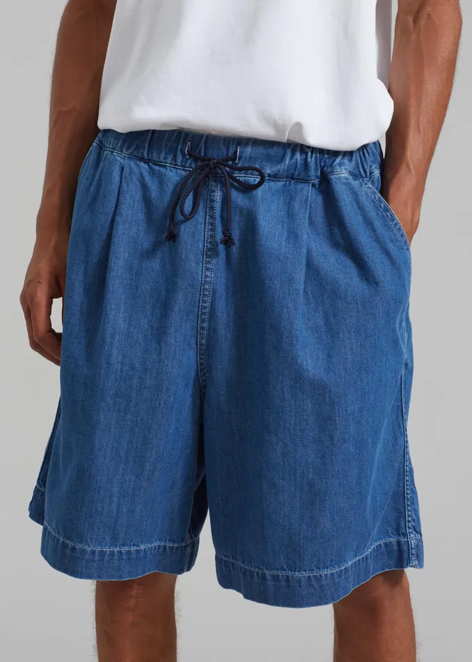 The Frankie Shop Bottoms Tanner Denim Shorts 8211 Medium Wash 8211 Men