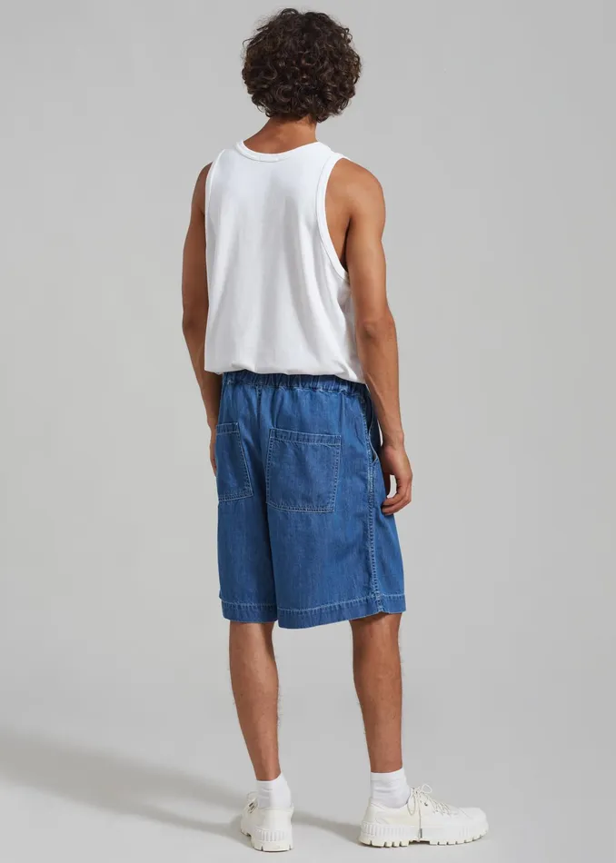 The Frankie Shop Bottoms Tanner Denim Shorts 8211 Medium Wash 8211 Men