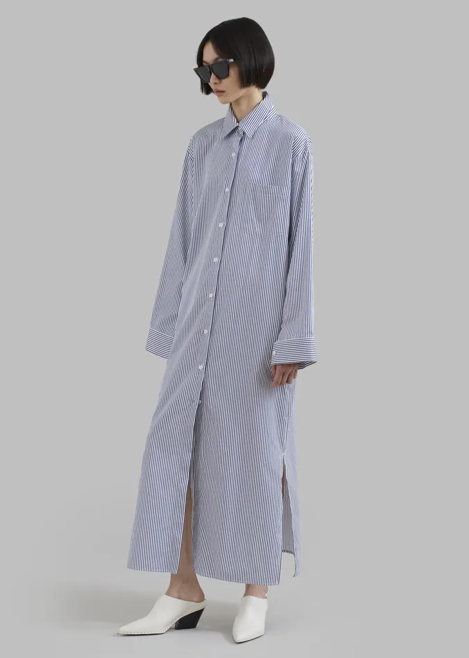 The Frankie Shop Dresses Cala Shirt Dress 8211 Navy Stripe 8211 Women