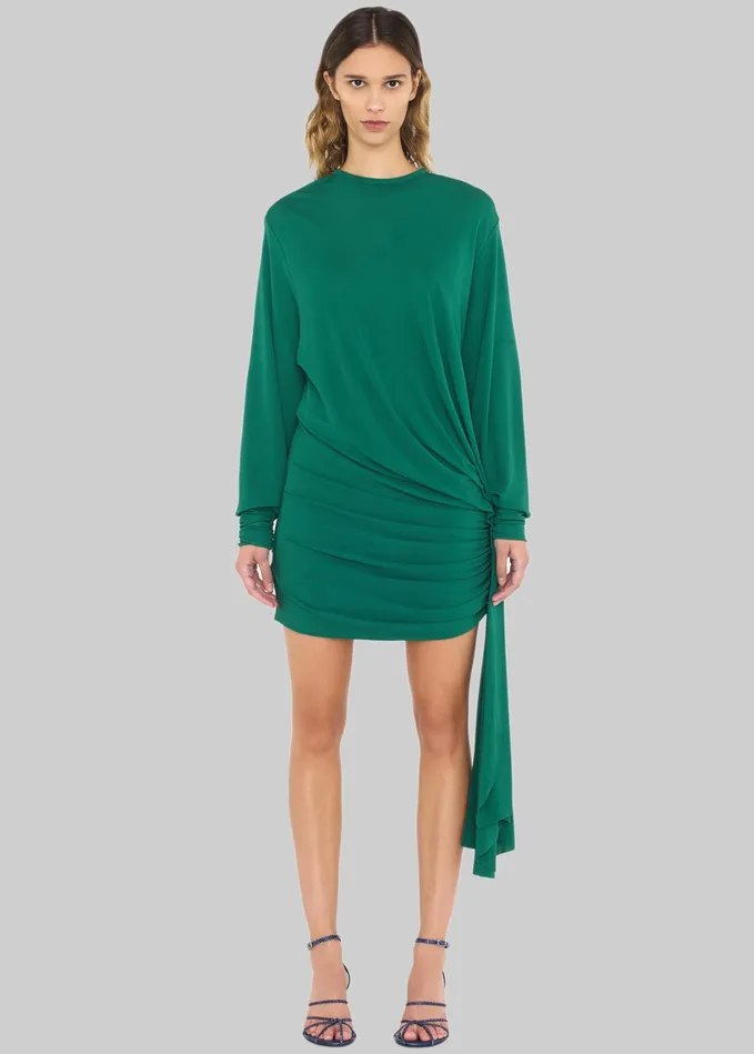 The Frankie Shop Dresses Christopher Esber Side Cowl Drape Extension Dress 8211 Evergreen 8211 Women