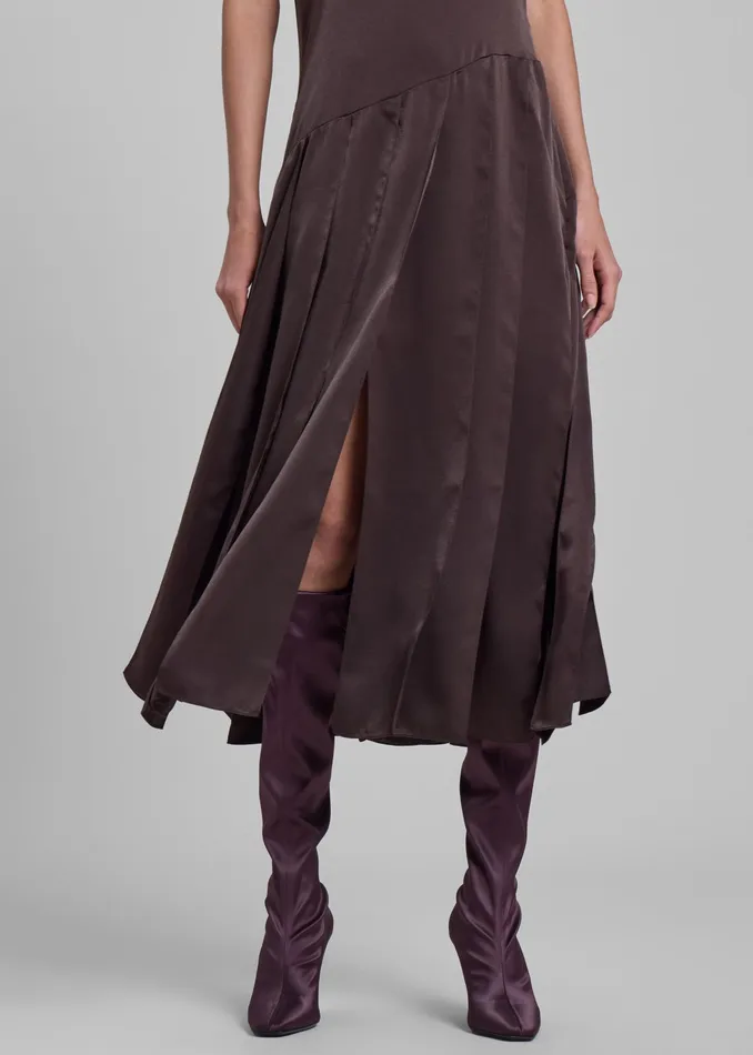 The Frankie Shop Dresses Jw Anderson Ribbon Hem Strap Dress 8211 Chocolate Brown 8211 Women
