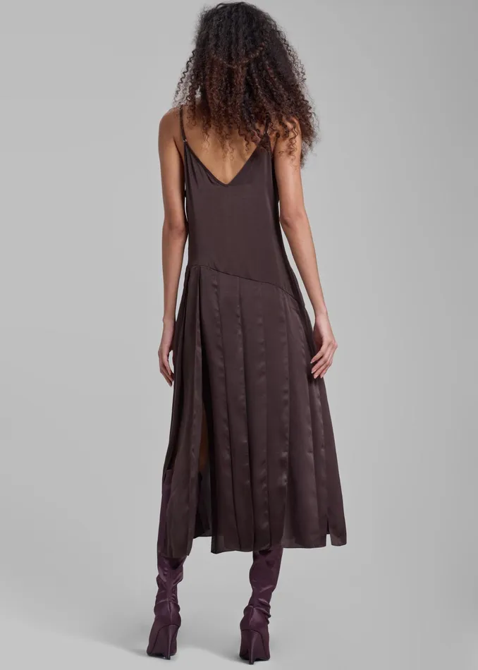 The Frankie Shop Dresses Jw Anderson Ribbon Hem Strap Dress 8211 Chocolate Brown 8211 Women