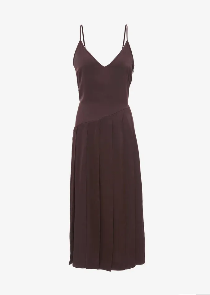 The Frankie Shop Dresses Jw Anderson Ribbon Hem Strap Dress 8211 Chocolate Brown 8211 Women