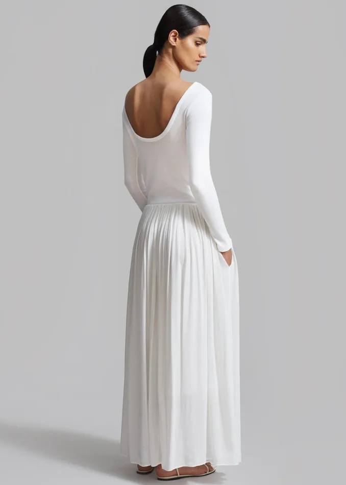The Frankie Shop Dresses Odette Gathered Skirt Maxi Dress 8211 White 8211 Women