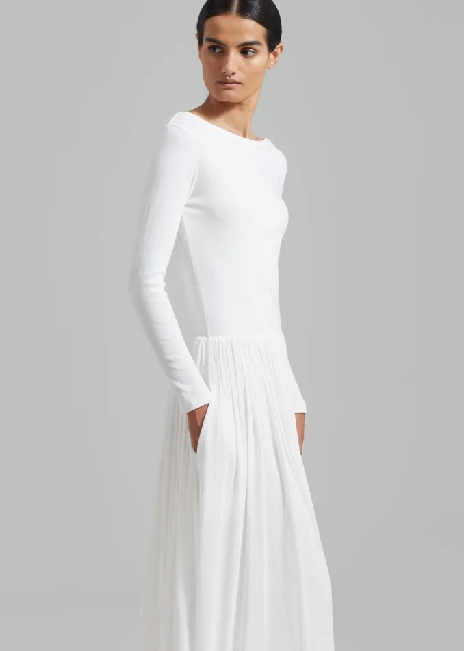 The Frankie Shop Dresses Odette Gathered Skirt Maxi Dress 8211 White 8211 Women