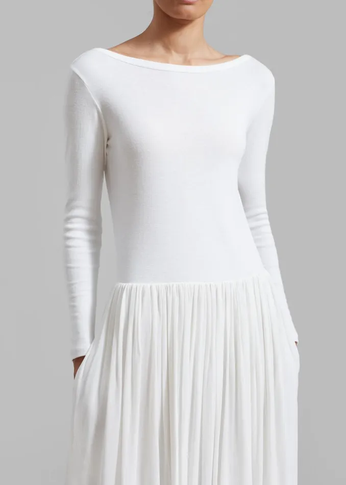 The Frankie Shop Dresses Odette Gathered Skirt Maxi Dress 8211 White 8211 Women